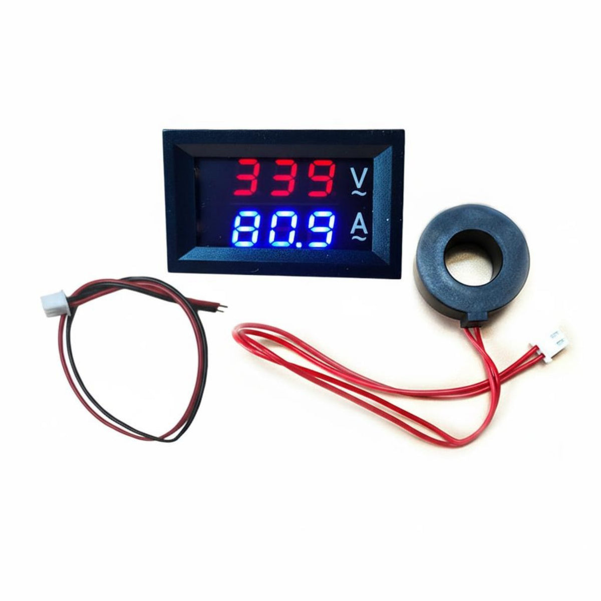 Easy Installation Double Display Voltage Current Meter Digital AC Volt Amp Meter for DIY Enthusiasts