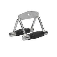 Cable Machine Handle with Eyelet Silver Toned metalBar Handle Textured Grip Lat Pulldown Bar for Weightlifters, Strength Training, Home Gym