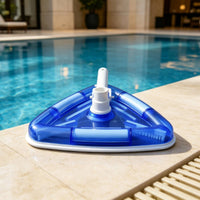 Transparent Triangular Pool Vacuum Head Easy to Install Triangular Vacuum Brush Head for Poolside
