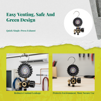Air conditioner gauge set – Gauge, Pressure Measurement, Coolant Charging, Robust, Automotive & Home Maintenance