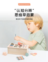 跨境儿童蒙氏早教具几何形状分类盒认知配对颜色识别益智投币玩具