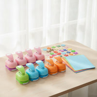 12 Pieces Craft Punch Set with Paper Manual for Crafters, Kids