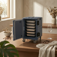 Warming Cabinet on Wheels Sealed Door Trim Portable Food Warmer Box Long Heat Retention box Carrier for Catering