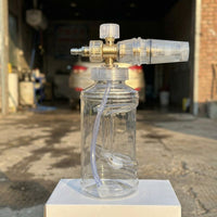 Spray Bottle Soap Dispenser for Car Cleaning and Car Wash, Aluminum Foam Sprayer for Car Washing, 470g Net Weight, 1/4 Inch Quick Release 1/4