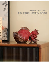 富贵有余创意陶瓷锦鲤摆件客厅电视柜玄关招财锦鲤装饰品乔迁礼品