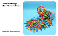 DIY Snowflake Building Blocks Educational Flower Shaped Connecting Toy Rotatable for Toddlers