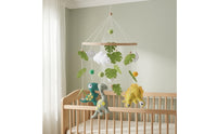 Dinosaur Crib Mobile Sensory Felt Baby Mobile Crib Bell Safe Soothing for Newborn