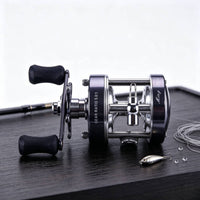 Right Hand Reel Sleek Metal Reel Powerful Baitcaster for Lure Fishing