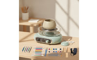 Electric Pottery Wheel with Foot Pedal Variable-Speed DIY Pottery Machine Tabletop Ceramic Wheel Hands-Unrestricted for Classroom