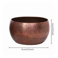 2 Pieces Hammered Copper Bowl Sturdy Copper Tea Bowl Decorative