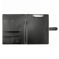A4 Clipboard Folder Sturdy PU Leather Padfolio Lightweight for Meetings
