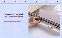 Window Security Lock, Aluminum Alloy secure-theftTheft Sash Lock, Sturdy sturdyDuty Lock Base for Sliding & Swinging window panels