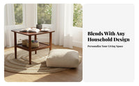 dualtier Square End Table Minimalist Design Household Furniture for homeowners