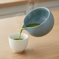Matcha Bowl with Spout Handmade Ceramic Matcha Whisking Bowl Textured Finish Japanese Style