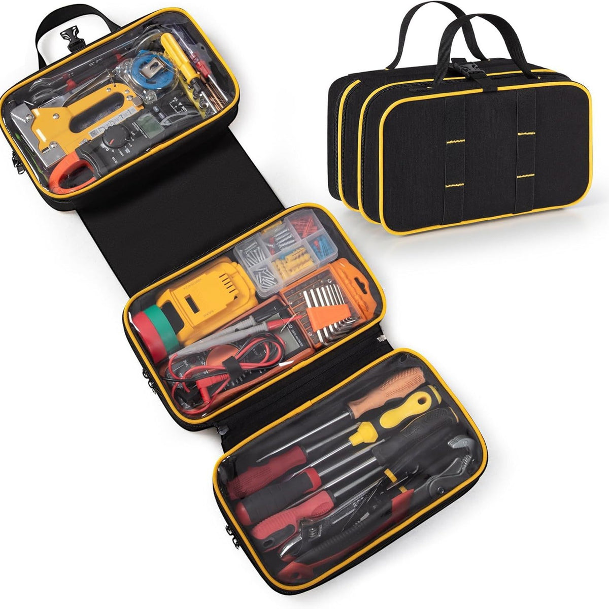 Three-Fold Multi-Function Tool Storage Bag Waterproof Easy to Clean Work Handbag