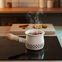 500 Ml Mini Pot Easy to Pour Enamel Saucepan Fast Heating for Breakfast, Baking