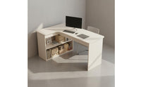 Simple Design Writing Desk with Shelves Multi-Functional Workstation with Storage Shelves Space Saving Study Table Sturdy Construction for Students