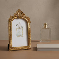 Vintage Arched Photo Frame Ornate Gold Vintage Frame Embossed