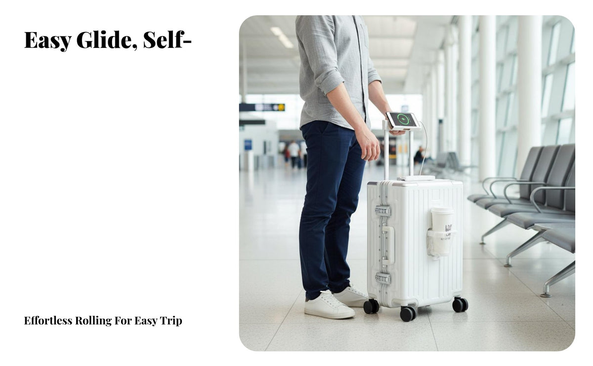 Universal Charging Ports Charging Ports Front-Opening Hardside Luggage Sturdy Hard Shell Hardside Carry-on Adjustable Telescopic Handle Suitcase Effortless Rolling Wheels for Business Travelers, Frequent Flyers, Professionals, Airport, Vacations