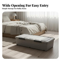 Under-Bed Rolling container low-height Household Storage Space Saving for household managers