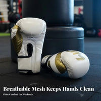 2 Pieces Boxing Gloves Hook-and-Loop Closure Muay Thai Training Gloves Wrist Support Fighting Sports Gear for Women, Beginners