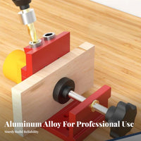 Aluminum Alloy Body Adjustable Punch High Precision Pocket Hole Jig Long-Lasting Material for DIY Enthusiasts, Home Improvement, Workshop