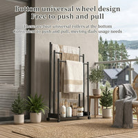 Multifunctional Bathroom Towel Rack with 3 Shelves, Carbon Steel, Powder Coated