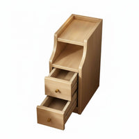 Narrow Nightstand Space-Saving Slim Bedside Tower Minimalist Design for Bedroom