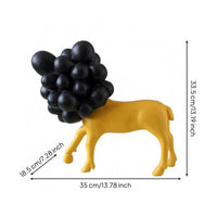 Bubble Dog Figurine Glossy Abstract Dog Figurine Painted Finish