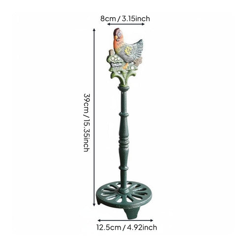 Cast Iron Hen Paper Towel Holder Heavy Duty Kitchen Organizer for Restaurant