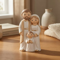 Holy Family Figurine Tabletop Nativity Figurine Resin Nativity Statue for Families, Collectors, Christmas Displays, Mantel, Shelves