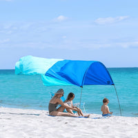 Beach Canopy Tent Curved Tunnel Canopy Tent Slim Poles for Sand