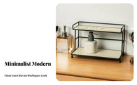 Acrylic Makeup Shelf Raised Edge Design Acrylic Cosmetic Shelf Space Saving Skincare Storage Rack for Dressing Table, Bedroom