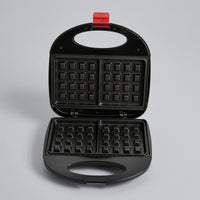 Black Electric Sandwich Appliance Hinged Countertop Sandwich Appliance Oval Handles Small Appliance Two Plates