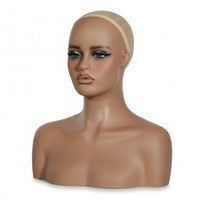 Smoothly Finish Manikin Head with Shoulders Mannequin Bust