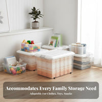 Clear Wheeled Container with Lid Large Capacity Home Organization for homeowners