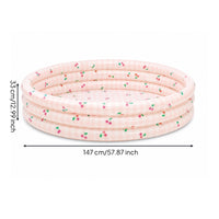 Inflatable Inflatable Wading Pool Soft-Sided Three-Circle Pool Backyard for Garden