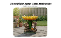 Scottish Cow Bird Feeder Weather-Resistant Blossom Bird Feeder Statue Waterproof Resin Cow Garden Ornament for Gardeners, Courtyard, Yard, Patio