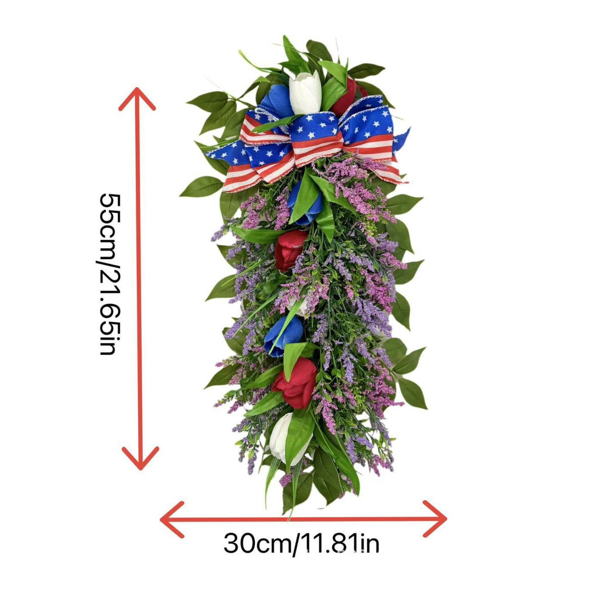 Independence Day Wreath Easy to Hang Independence Day Wreath Long-Lasting