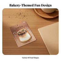 30 Pages Bakery Themed Memo Pad Cute Design Food Shaped Y Notes Thoughtful Present Shaped Y Notes for Students, Scrapbookers, Planners, Kitchen, Home