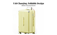 Hardside Carry-on Adjustable Handle Ribbed Hardside for Vacation