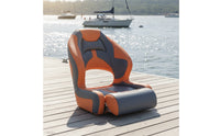 Padded Marine Seat with Cutout Rust-Resistant Boat Seat with Aluminum Hinges Long-Lasting Heavy Duty for Boaters, Anglers, Yachts