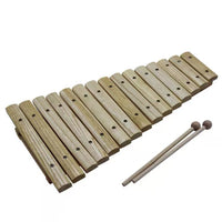 15-Tone Red Wooden Glockenspiel for Music Education