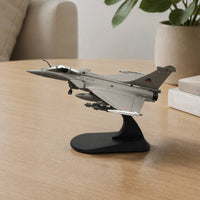 C Model 1:100 Scale Airplane Model with Cockpit Gray Fighter Jet with Stand for Collectors