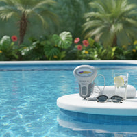 Handheld pH and Cl2 Tester with Sensor Rod Portable Pool Water Tester with Sensor Rod Manual Analog Pool Monitor Accurate for Spa Owners, Hot Tubs
