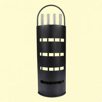 Freestanding Fireplace Accessory Black Iron-Design Log Rack Rigid Frame