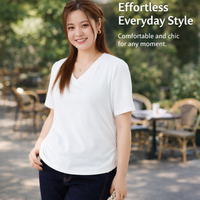 Women's Jumpers with V Neck and Three Quarter Sleeves, High-Quality for UK for Casual Everyday Wear, Comfortable Breathable Design
