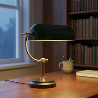 Bankers Lamp Shade Translucent Banker Desk Lamp Shade Traditional Lampshade with Mounting Hole for Hobbyists, Office