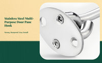 Hook and loop latch, windproof door lock, adjustable window lock, sturdy duty, easy installation, for bedroom, sliding doors, panes, gate, black