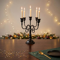 Vintage Iron Candle Holder for Wedding and Christmas Decor
